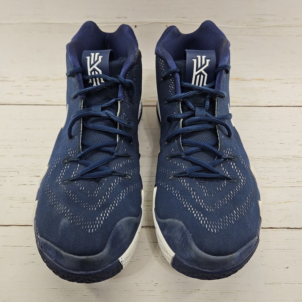 Nike Kyrie 4 Midnight Navy Blue 2018 Size‎ 10.5 Basketball Shoes AV2296-402 - Picture 4 of 14